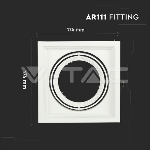 1 x AR111 Fitting White - 8