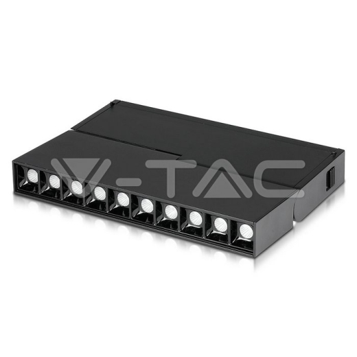 10 x 2 Вт світлодіодний магнітний SMD карданний лінійний прожектор чорний IP20 24 В 3000 К - 4