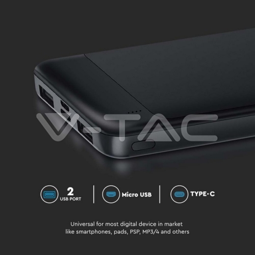 10000mAh Fast Charger Power Bank Black - 7