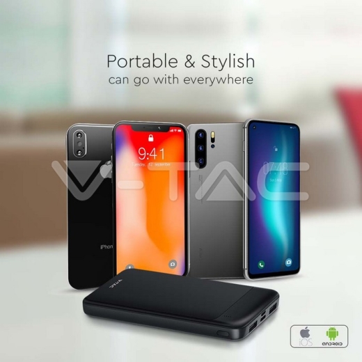 10000mAh Fast Charger Power Bank Black - 8