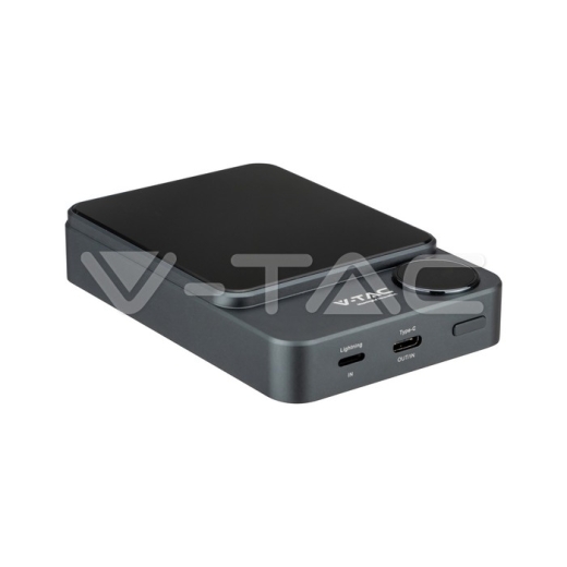 10000mAh 9mm Wireless Magnetic Power Bank сірий - 3