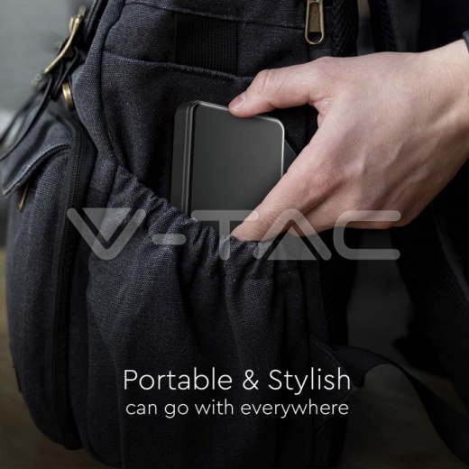 10000mAh 9mm Wireless Magnetic Power Bank сірий - 7