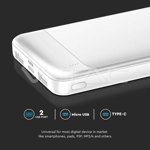 10000mAh Fast Charger Power Bank Білий - 7