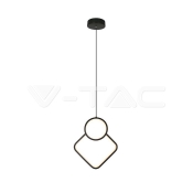 12 Вт світлодіодний дизайнерський металевий підвісний світильник 280 x 1800 мм чорний корпус 3000K